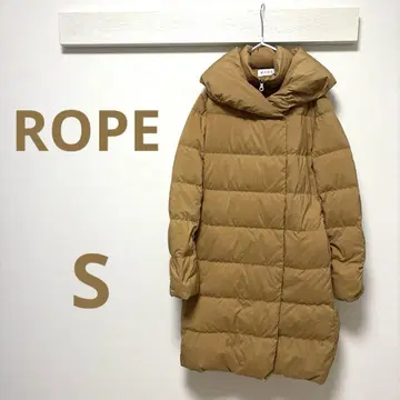 ROPE 숄카라 S 사이즈 다운 코트 베이지 계열 방한