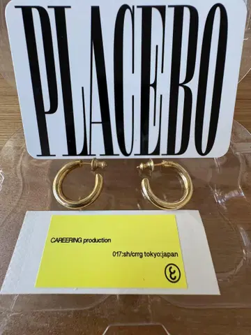 CAREERING PLACEBO 골드 후프 귀걸이