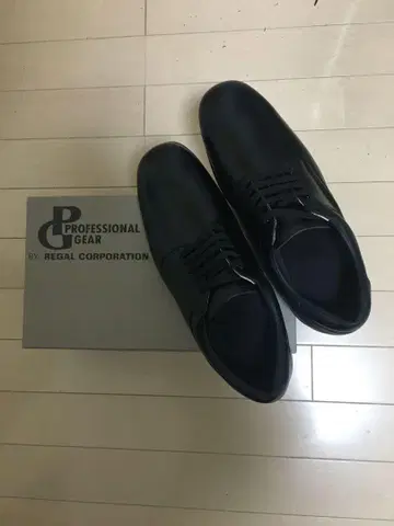 PROFESSIONAL GEAR 블랙 가죽 신발