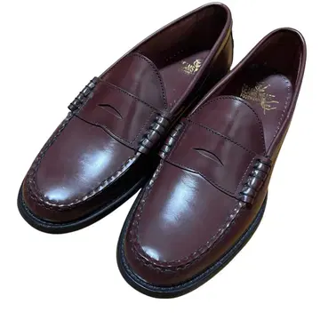 미사용 BEAMS HEART 멕시코제 가죽 로퍼 8 버건디