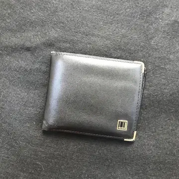 던힐 dunhill 남성용 반지갑 가죽 동전 지갑 블랙