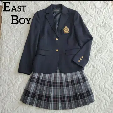 EAST BOY 블레이저와 체크 무늬 스커트 세트
