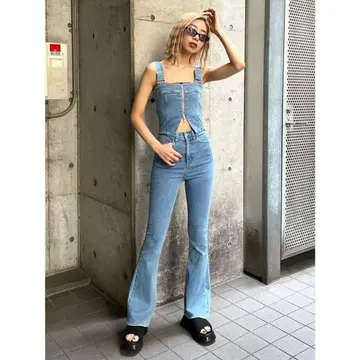 EMODA 플레어 지퍼 살로펫
