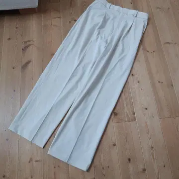 UNIQLO 턱 와이드 팬츠 긴 길이 XL 내추럴