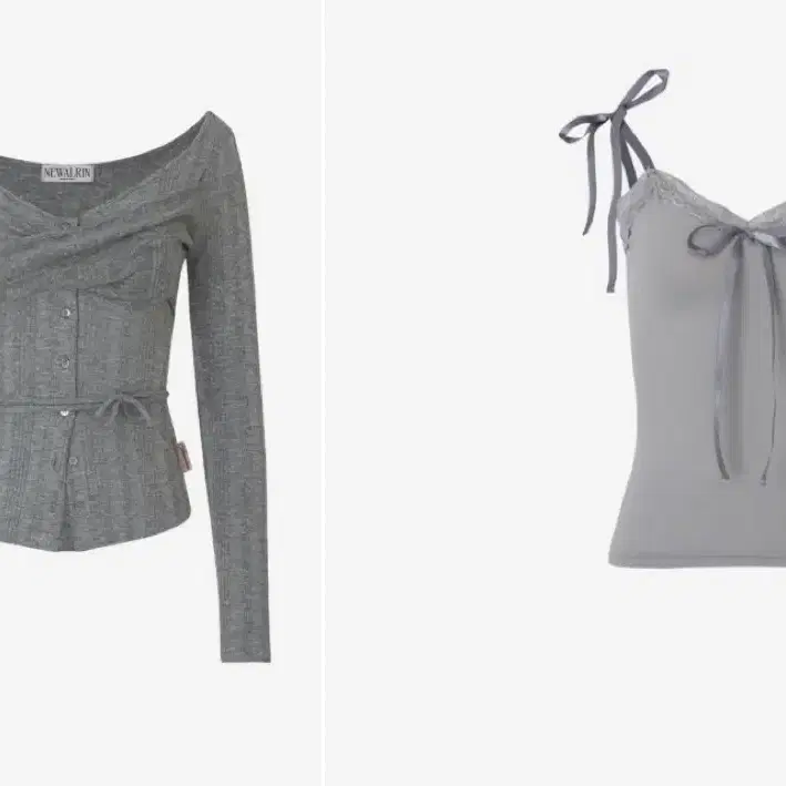 Newerlin Rosie Button Top, Sleeveless Gray on Bunjang Global