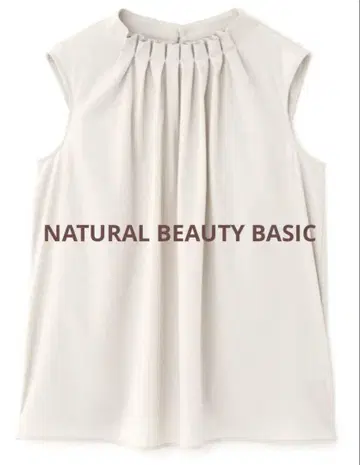 스탠드넥 슬리브리스 블라우스 NATURAL BEAUTY BASIC
