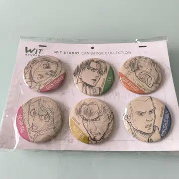 WIT STUDIO 캔뱃지 컬렉션 진격의 거인 6종 세트