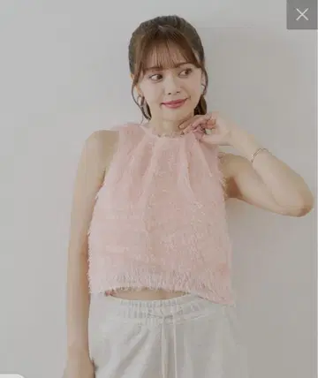 Chico 아메슬리 페더 블라우스 핑크 프리
