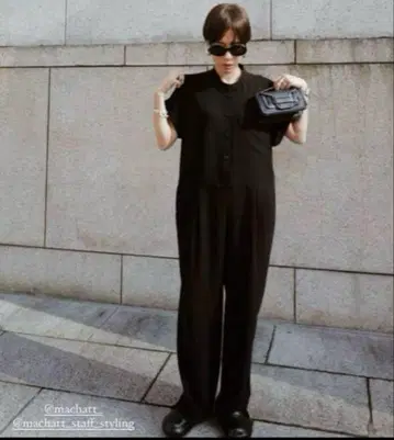 2024 SS 마채트 하프 슬리브 올인원 블랙