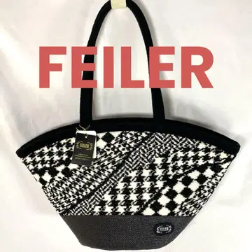 택 포함 FEILER 페일러 토트백 하운드투스 패턴 모노톤 레어