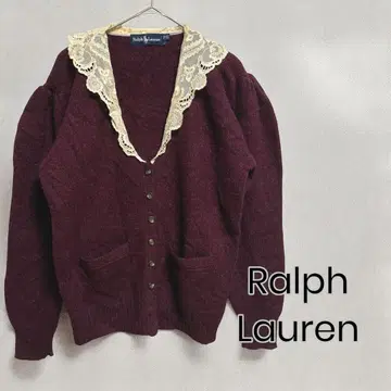 Ralph Lauren 가디건 레이스 와인 레드 가을/겨울 L