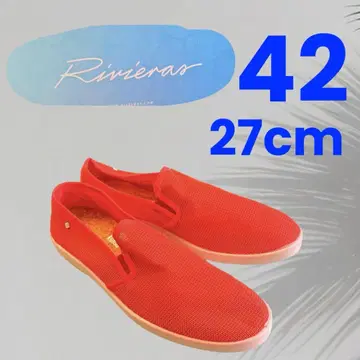 [새상품] Rivieras 리비에라 메쉬 슬립온 루즈 27cm