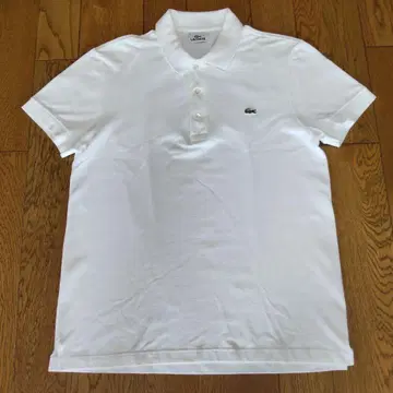 LACOSTE 화이트 피케 셔츠 사이즈 4