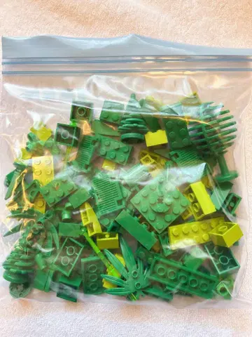 LEGO 그린 컬러 블록 부품 세트 중고 정품