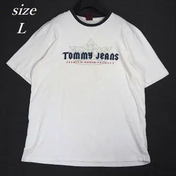 90s 캐나다제 TOMMY JEANS 로고 티셔츠 프리미엄 데님 L