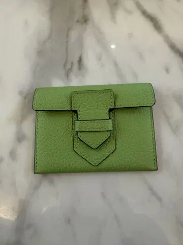 Delvaux 그린 가죽 명함지갑