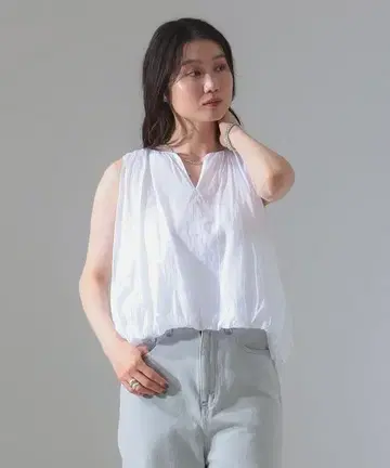 BEAMS 별주 누키테파 오간자 벌룬 셔츠 새상품