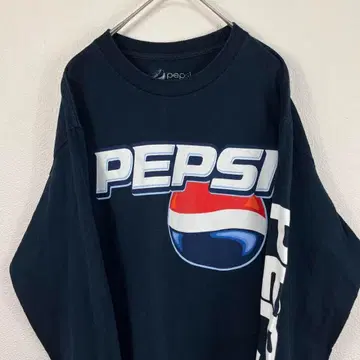 USA 구제 의류 pepsi 펩시 롱T 긴팔 티셔츠 네이비 기업
