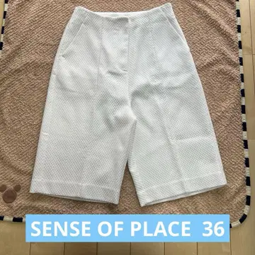 SENSE OF PLACE 화이트 하프 팬츠 36 S 사이즈