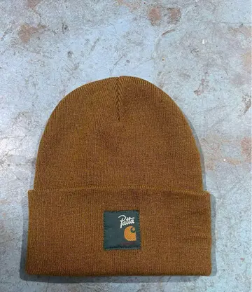 Carhartt x Patta 비니 니트 모자 브라운 니트 모자