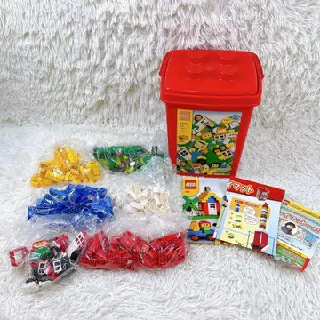 컨디션 최상 LEGO 레고 빨간 버킷 레고 블록 기본 세트