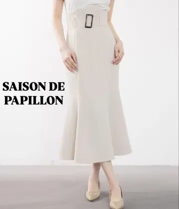 SAISON DE PAPILLON 하이웨스트 머메이드 스커트