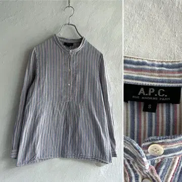 새상품급 A.P.C. 풀오버 거즈 셔츠 APC 블루