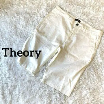 띠어리 하프 팬츠 린넨 화이트 L 캐주얼 봄/여름 안감 있음