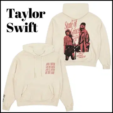 Taylor Swift 그래픽 후드티 크림색 [XS]