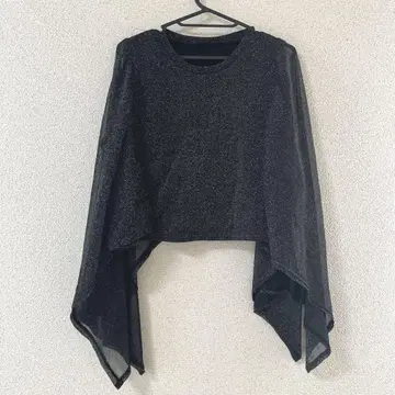 HARE 미사용 라메 시스루 레이어드 티셔츠