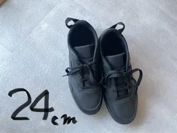 무인양품 x Reebok 콜라보 블랙 코트 스니커즈 24cm