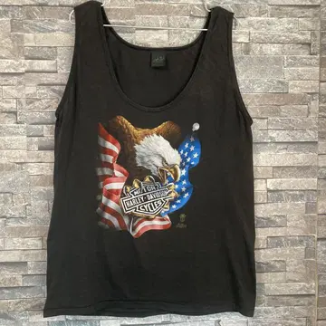 Harley-Davidson 탱크탑 USA 제작 80년대 3D 엠블럼
