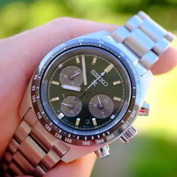 SEIKO 크로노그래프 손목시계 다크 그린