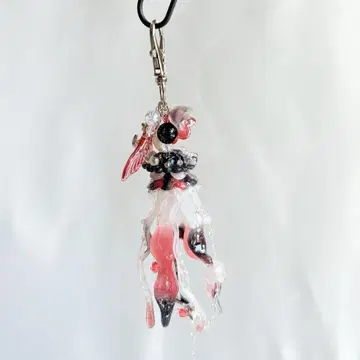 검정 빨강 그라데이션 해파리 참 * 환상의 반짝임