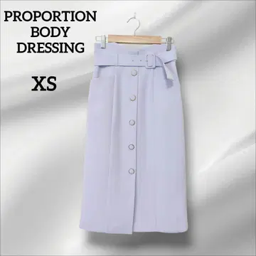 프로포션 바디 드레싱 타이트 스커트 버튼, 벨트 포함 XS