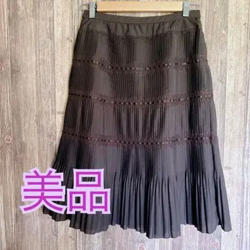 레리안 플리츠 미디 스커트 고급 새상품급