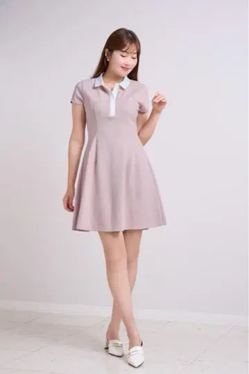 herlipto Short Sleeve Polo Mini Dress