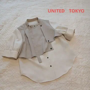 UNITED TOKYO 반팔 셔츠 레이어드 디자인