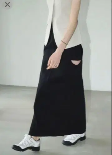 CLANE CIRCLE CUT LAYERED DENIM SKIRT