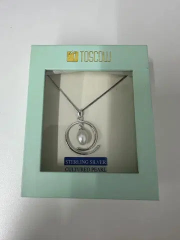 [미사용] TOSCOW STERLING SILVER 펄 목걸이