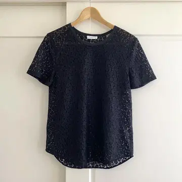 EQUIPMENT 레이스 블라우스 블랙 DEUXIEME CLASSE