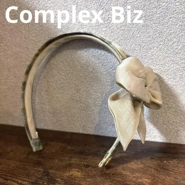가격 대폭 인하 새상품급 Complex Biz 실크 리본 머리띠