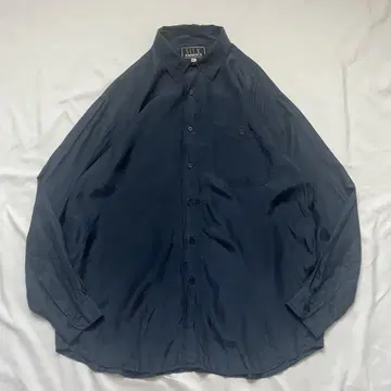 실크 셔츠 XL 네이비 무지