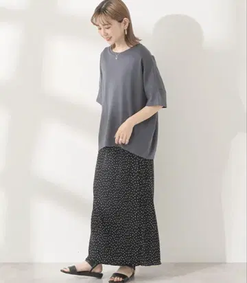 아메리칸 홀릭 와셔 플리츠 타이트 스커트 M