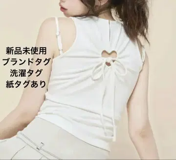 andmary Heart point tops ivory 앤드마리
