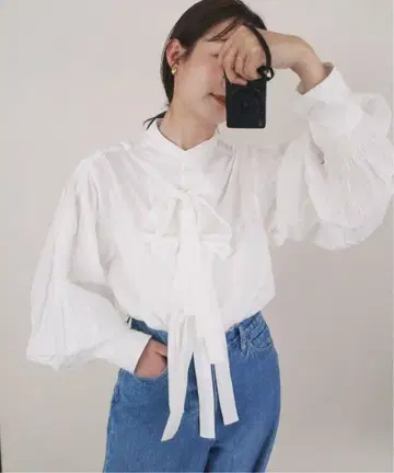 crinkle crinkle crinkle RIBBON BLOUSE