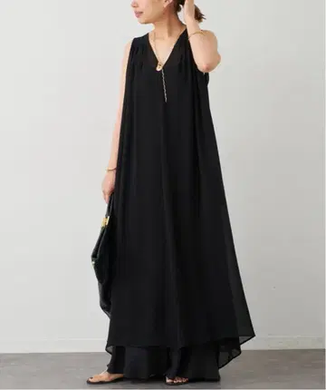 Deuxieme Classe 트리아세 쉬폰 V넥 원피스