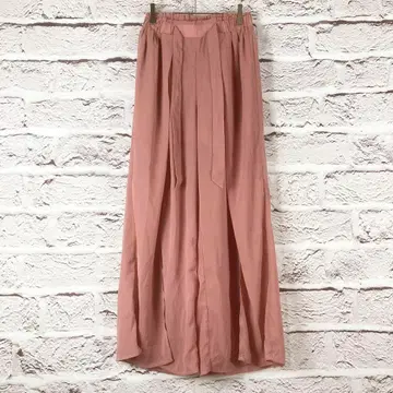 z2768: SHEIN 가우초 팬츠 허리밴딩 슬릿 핑크 S