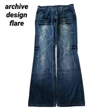 archive grunge flare design denim y2k
