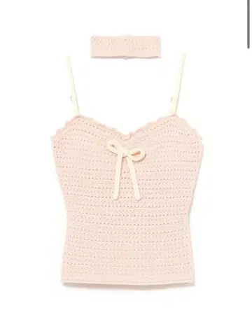 당일 발송 핑크 Sui ribbon tops andmary